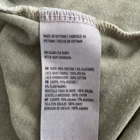 AEO GREEN LACE SOFT & SEXY TANK SZ S - Picture 3 of 5